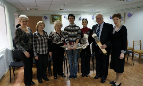 Зустріч з акторами театру ім. Саксаганського В. Войтовим, А. Кисліциною, О. Шевчуком
